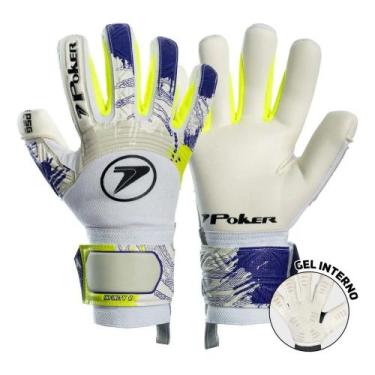 Imagem de Luva Poker Futebol Profissional Infinity II, Branco, Roxo, 8