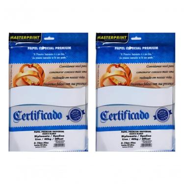 Imagem de Papel Diplomata Opaline Liso Premium Offset 120g A4 100 Folhas Branco para Convites e Diplomas