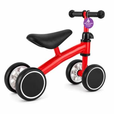Imagem de Bicicleta de Equilíbrio Infantil 4 Rodas com Movimento Controlado Verm
