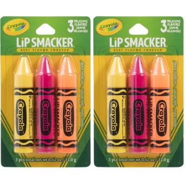 Imagem de Bálsamo Labial Lip Smacker 2 Unidades Banana, Pink e Laranja
