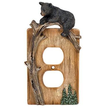 Imagem de Bear On Tree Limb Electrical Outlet Resin Cover Plate