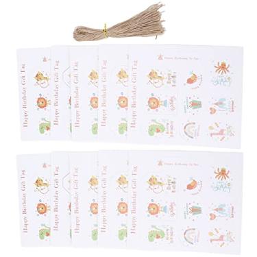Imagem de Etiquetas com corda, duráveis e fortes, não tóxicas, etiquetas de presente simples e naturais para etiquetas de preço para produção de artesanato para etiquetas de presente para roupas