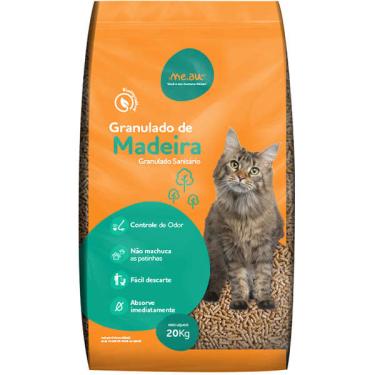 Imagem de Granulado de Madeira Meau para Gatos - 20 Kg