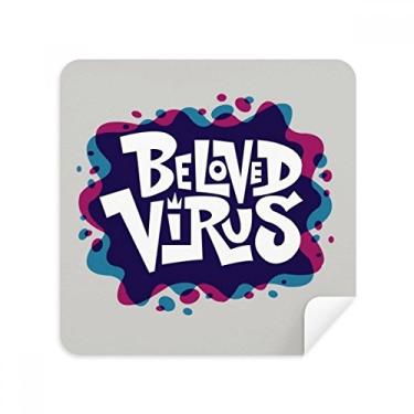 Imagem de Graffiti Street Azul Vermelho Vírus Pano de Limpeza de Tela de Telefone Tecido de Camurça 2 peças