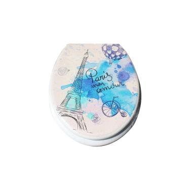 Imagem de Assento Para Vaso Sanitario Em Madeira Bathlux Torre Eiffel