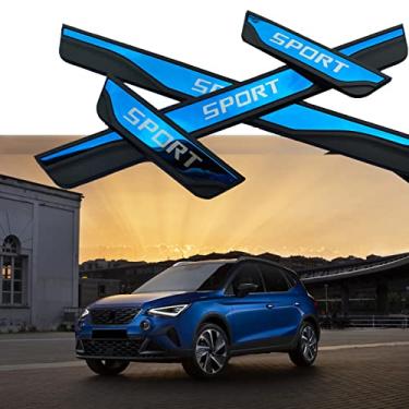 Imagem de GZBFTDH Proteção de Peitoril Soleira da Porta, para Seat Arona 2018-2021 Carro Acessórios, Aço Inoxidável Kick Plate Guard de Pedal de Limiar Protetor, Peças para Automóveis