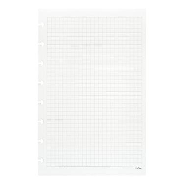 Imagem de Sistema de anotações personalizado TUL páginas de refil de disco, 5,5" x 8,5", tamanho júnior, gráfico ordenado, 100 páginas (50 folhas) branco