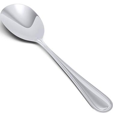 Imagem de Colher de servir super elegante e resistente 1 peça. Colheres de aço inoxidável para servir macarrão e acompanhamentos. Melhor talheres para buffet e jantar em estilo familiar, buffet, buffet, banquetes e jantares