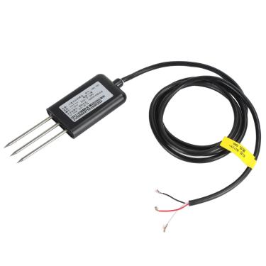 Imagem de Testador de umidade do solo, sensor de umidade do solo 0-100% medição de compensação de temperatura boa vedação 0,1% resolução para agricultura para jardim para estufa (saída 4-20mA, tensão de trabalho 12~24V)