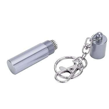 Imagem de Cue Tip Shaper, Snooker Cue Tip Tool portátil com chaveiro para bilhar(cinza)