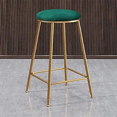 Imagem de KRASS Banquetas de metal, uso doméstico sala de jantar móveis cadeiras de balcão de café da manhã banqueta de maquiagem multifuncional, # 6,43 * 45 cm, Collector88