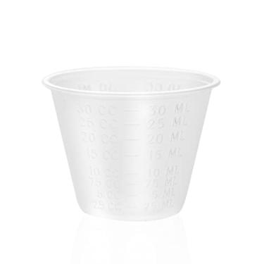 Imagem de Copos de plástico descartáveis da marca Dealmed, graduados, com medição líquida, 28 g, Clear, 1 oz., 5000
