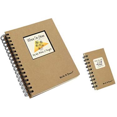 Imagem de Agenda de lista de desejos final da vida com organizador de senhas de nome de usuário da Internet | O conjunto inclui 1 diário para finanças, funcionários, planejamento de propriedade e 1 site online, login de e-mail, livro de tamanhos de bolso de senhas