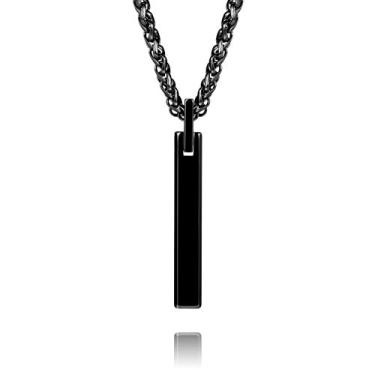 Imagem de LHDUF Colar com pingente para homens e mulheres, hip-hop fã literário boate querida personalidade moderna tungstênio desgaste colar, Metal, Sem pedras preciosas