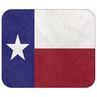 Imagem de Tapete para mouse pad rústico com bandeira do Texas para laptop, PC, jogos, casa ou escritório