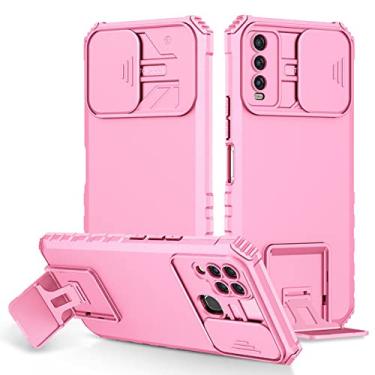 Imagem de Capa à prova de choque para Samsung A50 A70 A30S A21S A10 Push Pull Camera Suporte Capa de telefone para Galaxy A02S A03 Core, Rosa, Para Samsung A10S