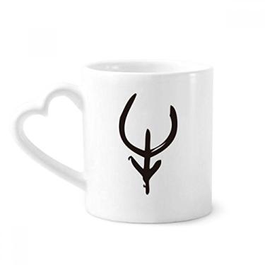 Imagem de Bones Inscriptions Caneca de vaca do zodíaco chinês café cerâmica copo de coração de vidro