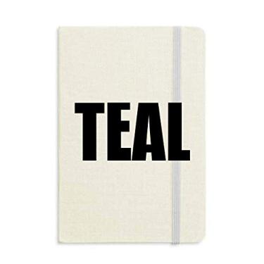 Imagem de Caderno com nome de cor azul-petróleo capa dura diário clássico A5 presente