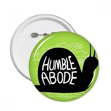 Imagem de Broche redondo natural com contorno de animal e caracol preto, 5 peças