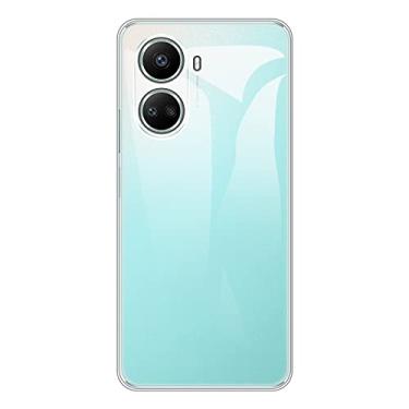 Imagem de Capa para Huawei Nova 10 SE, capa traseira de TPU macio à prova de choque de silicone anti-impressões digitais capa protetora de corpo inteiro para Nova 10 SE (6,67 polegadas) (transparente)