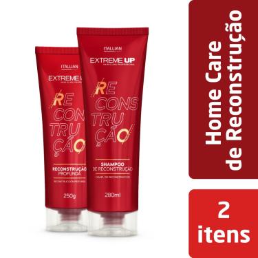 Imagem de Kit Home Care Extreme Up Itallian Hairtech - Shampoo 280ml e Reconstrução 250g