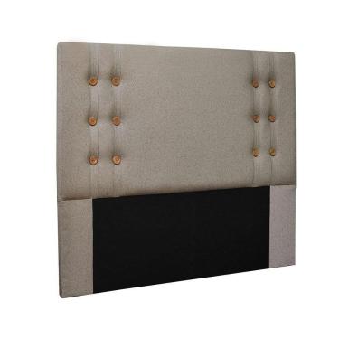 Imagem de Cabeceira Genova Cama Box Casal 195Cm Linho Rustico Areia