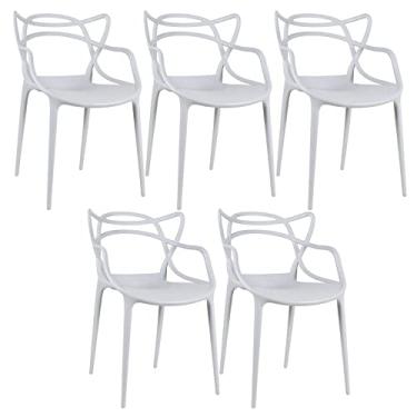 Imagem de Loft7, Kit - 5 x Cadeiras Allegra - Cinza claro