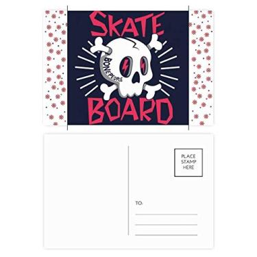 Imagem de Skate Board Esqueleto Indiano Sacrifice Totem Natal Flor Celebração Cartão Postal Cartão Bênção