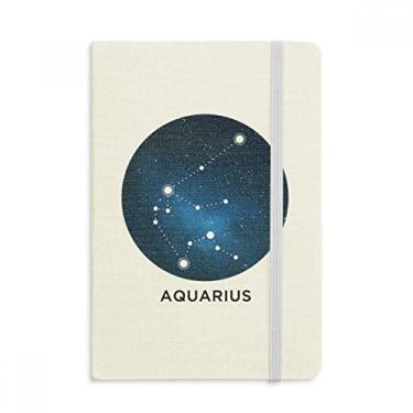 Imagem de Caderno de caderno oficial do signo do zodíaco da Constelação da Aquarius com capa dura