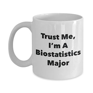 Imagem de Caneca Trust Me, I'm A Biostatistics Major - Caneca de café divertida - Lindas ideias de presentes de formatura para amigos e colegas de classe (325 ml)