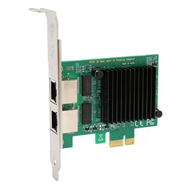 Imagem de Adaptador Ethernet PCI Express 1000M, Ativação Remota 10/100/1000Mbps Placa de Rede Gigabit Ethernet 1000M Dual RJ45