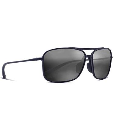 Imagem de Óculos de sol esportivos polarizados, masculino e feminino, armação inquebrável para corrida, pesca, beisebol, direção, C2 fosco azul preto, tamanho único