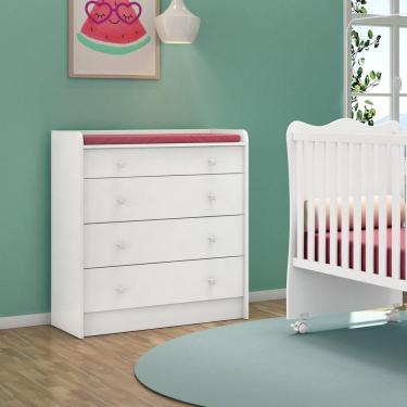 Imagem de Cômoda de Bebê com Trocador Doce Sonho 2523 Branco