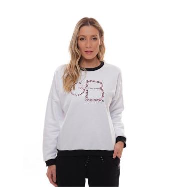 Imagem de Blusa Moletom Go Bike Casual Ciclismo Feminina Over GB Branca-Feminino