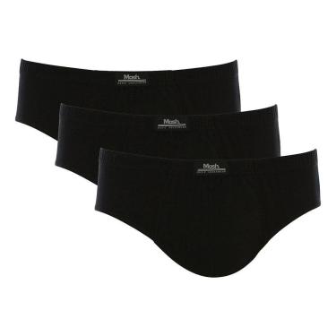 Imagem de Kit 3 Cuecas Slip Mash Algodão Lisa 074.58