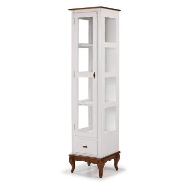 Imagem de Cristaleira Torre Lateral 1 Porta Vidro 1 Gaveta - M560110 Garapa - Verniz