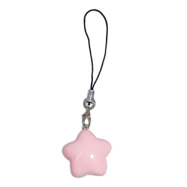 Imagem de Fat Star Telefone Chacin Telefone Charme Cordão Alça Saco Pendurado Pingente Decorações Ornamento Moda Jóias Acessório Meninas Mochila Charme Chaveiro Alça Pingente Pingente Chaveiro Decorações Chaveiro Decoração