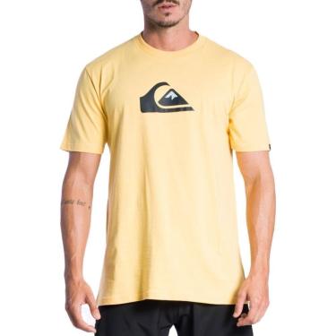 Imagem de Camiseta Quiksilver Comp Logo Colors SM24 Masculina Amarelo