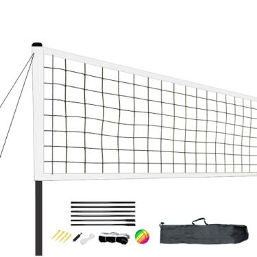 Imagem de Daconovo Rede de vôlei de praia rede de futebol rede de badminton com bolsa de pacote de suporte para quintal ao ar livre portátil