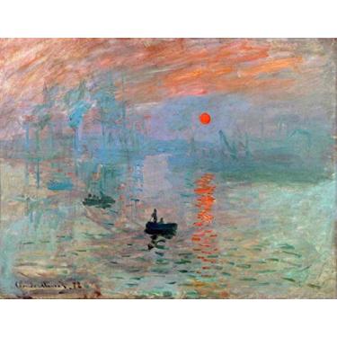 Imagem de Impressão, Nascer do Sol de Claude Monet - 75x96 - Tela Canvas Para Quadro