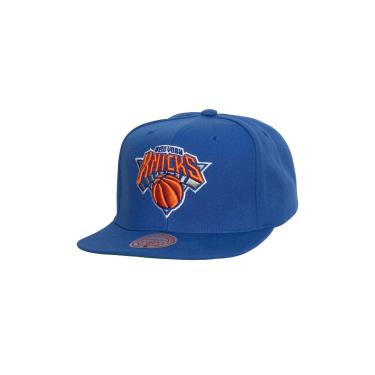 Imagem de Boné Mitchell & Ness NBA Conference Patch Snapback New York Knicks Azul  masculino