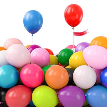 Imagem de PartyWoo Balões de arco-íris, 180 balões de festa de 12,7 cm, balões de látex para festas, balões de cores sortidas, balões coloridos para decorações de festa de arco-íris, decorações de festa de aniversário, artigos de festa