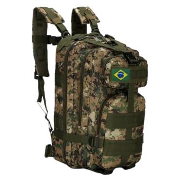 Imagem de Mochila Tática Militar Impermeável Reforçada 30 litros com Patch Emborrachado - Verde Digital