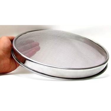 Imagem de Kit 5 Peneira de Aço Tela Trancada 25cm Fubá Farinha Tapioca