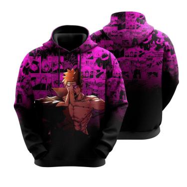 Imagem de Blusa Moletom Sublimação Blusão Full Print com Capuz Anime Novidade-Unissex