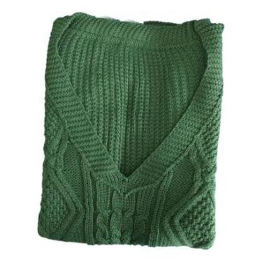 Imagem de Colete Plus Size Tricot Premium Grande Quentinho Inverno Top-Feminino