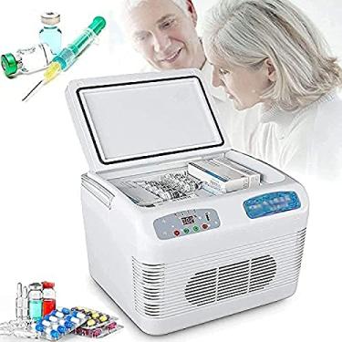 Imagem de Caixa refrigeradora de insulina portátil para carro, refrigerador pequeno, 360x280x30mm Caixa refrigerada de insulina de 8 horas 2-8 ℃ Termostato Reefer de drogas, carro para casa, viagem, a