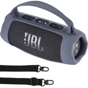 Imagem de AZTOPA Capa de silicone para alto-falante portátil sem fio JBL Charge 5 Wi-Fi, capa protetora compatível com alto-falante Bluetooth JBL Charge 5