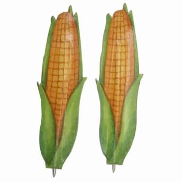 Imagem de Joucien 4 peças - Caneta esferográfica 3D com padrão de milho, marcador de livro, caneta esferográfica criativa, tipo bala de 0,7 mm