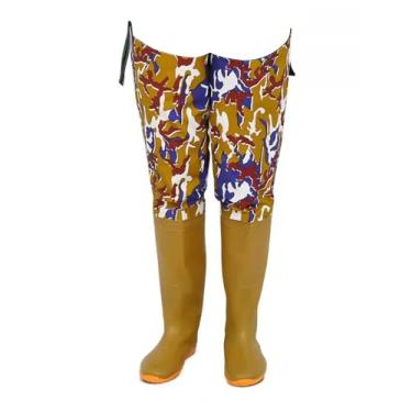 Imagem de Waders Botas De Cano Alto De PVC À Prova D'água Para Pesca Ao Ar Livre Para Homens, Botas Leves Para Vadear Para Terras Agrícolas/caça/acampamento(46 EU)